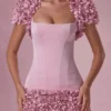 Soretta kort bolero i blushrosa