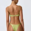 Sundial Embellished Underwired Balconette Bikini Top i pärongrönt
