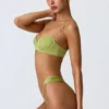 Sundial Embellished Underwired Balconette Bikini Top i pärongrönt