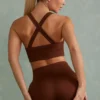 Super Sculpt Mini Shorts i brunt