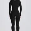 Super Sculpt sömlös helkroppsjumpsuit i svart