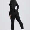 Super Sculpt sömlös helkroppsjumpsuit i svart