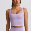 Super Sculpt sömlös lång camisole-top i mjuk lila
