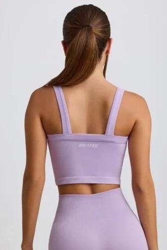 Super Sculpt sömlös lång camisole-top i mjuk lila