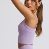 Super Sculpt sömlös lång camisole-top i mjuk lila