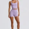 Super Sculpt sömlös lång camisole-top i mjuk lila