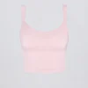 Super Sculpt sömlös lång camisole-top i puderrosa