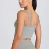 Super Sculpt sömlös långärmad camisole-top i gråmelerad