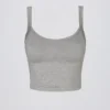 Super Sculpt sömlös långärmad camisole-top i gråmelerad