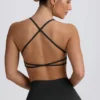 Super Sculpt sömlös rygglös sport-BH i Ash