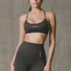 Super Sculpt sömlös rygglös sport-BH i Ash