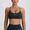 Super Sculpt sömlös rygglös sport-BH i Ash