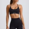 Super Sculpt sömlös rygglös sport-BH i svart