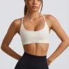 Super Sculpt sömlös rygglös sport-BH i vitt