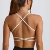 Super Sculpt sömlös rygglös sport-BH i vitt