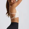Super Sculpt sömlös rygglös sport-BH i vitt