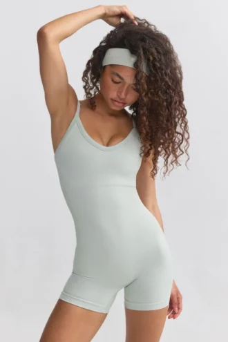 Super Sculpt sömlös unitard i grått