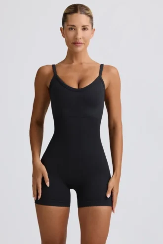 Super Sculpt sömlös unitard i svart