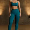 Super Sculpt sömlösa leggings i blågrön