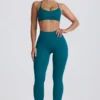Super Sculpt sömlösa leggings i blågrön