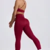 Super Sculpt sömlösa leggings i burgundy