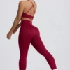 Super Sculpt sömlösa leggings i burgundy