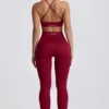Super Sculpt sömlösa leggings i burgundy
