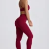 Super Sculpt sömlösa leggings i burgundy