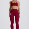 Super Sculpt sömlösa leggings i burgundy
