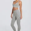 Super Sculpt sömlösa leggings med hög midja i gråmelerat