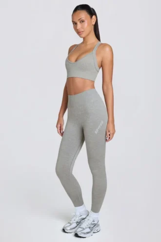 Super Sculpt sömlösa leggings med hög midja i gråmelerat