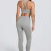 Super Sculpt sömlösa leggings med hög midja i gråmelerat