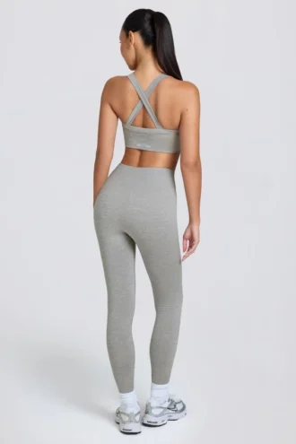 Super Sculpt sömlösa leggings med hög midja i gråmelerat