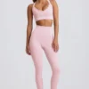 Super Sculpt sömlösa leggings med hög midja i puderrosa