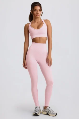 Super Sculpt sömlösa leggings med hög midja i puderrosa