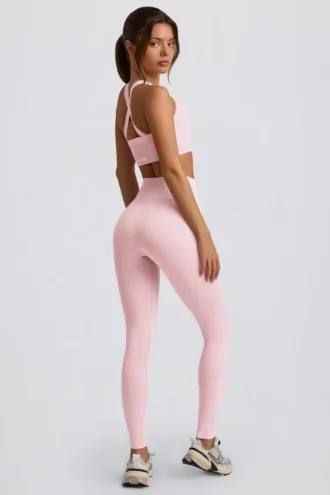 Super Sculpt sömlösa leggings med hög midja i puderrosa
