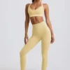 Super Sculpt sömlösa leggings med hög midja i smörgul