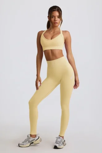 Super Sculpt sömlösa leggings med hög midja i smörgul