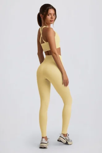 Super Sculpt sömlösa leggings med hög midja i smörgul