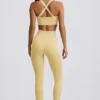 Super Sculpt sömlösa leggings med hög midja i smörgul