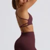 Super Sculpt sömlösa minishorts i burgundy