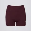 Super Sculpt sömlösa minishorts i burgundy