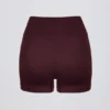 Super Sculpt sömlösa minishorts i burgundy