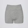 Super Sculpt sömlösa minishorts i gråmelerat