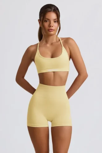 Super Sculpt sömlösa minishorts i smörgul