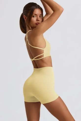 Super Sculpt sömlösa minishorts i smörgul