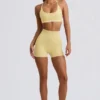 Super Sculpt sömlösa minishorts i smörgul