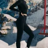 Super Sculpt sömlösa underkläder-leggings i svart