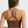 Tanktop i grovstickat i färgen Coco