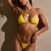 Taormina Ruched Thong Bikinibyxor i guldgult